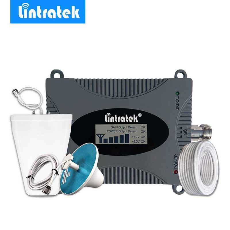 Lintratek 1800mhz 65dbi high gain DCS 3g 4g extenders network vehicular cellular signal repeater signal booster for mobile phone